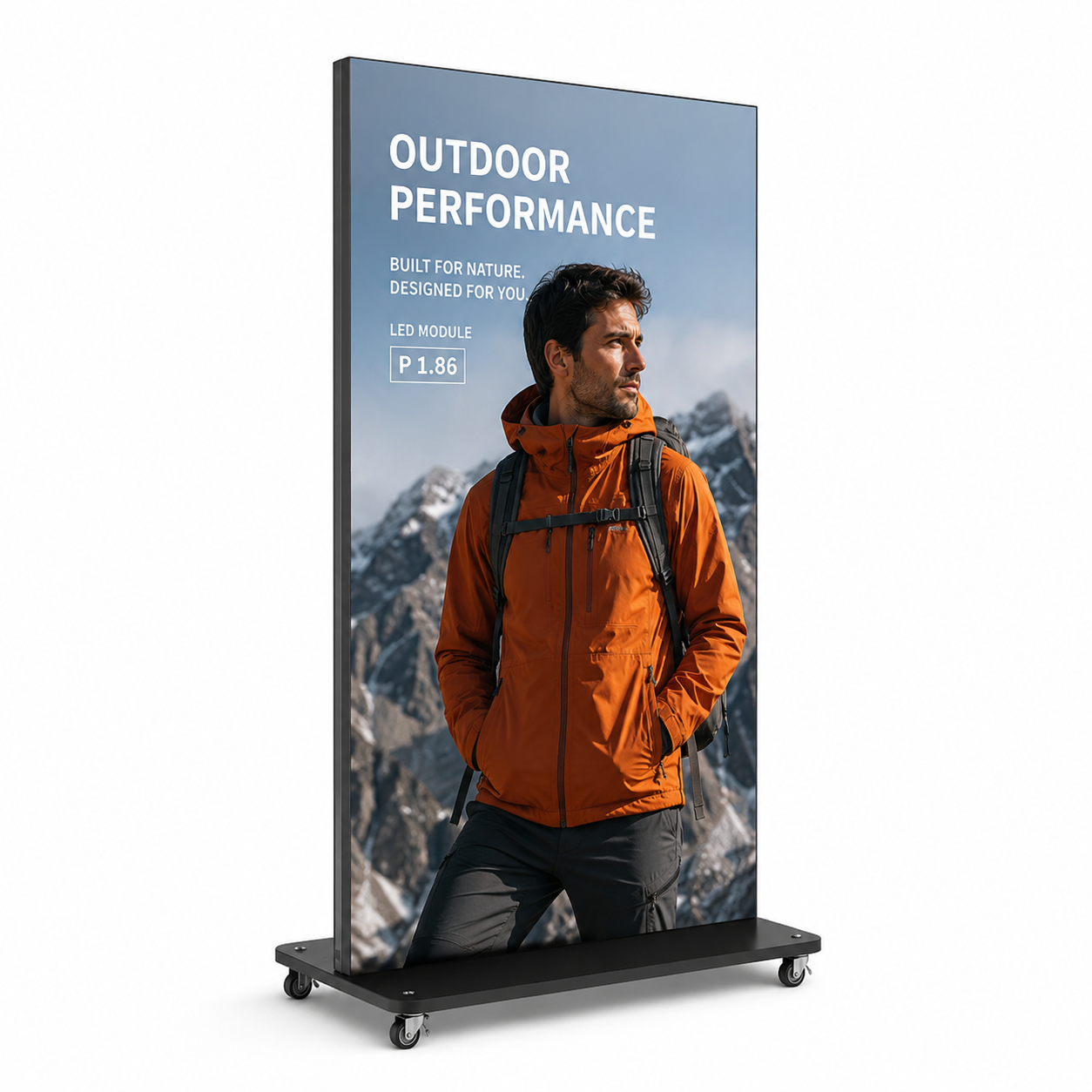Pantalla LED Totem LED MEGAWALL móvil sobre ruedas
