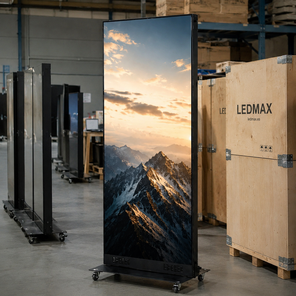 Foldable LED Poster Display Indoor Digital LED Totem 192 * 64