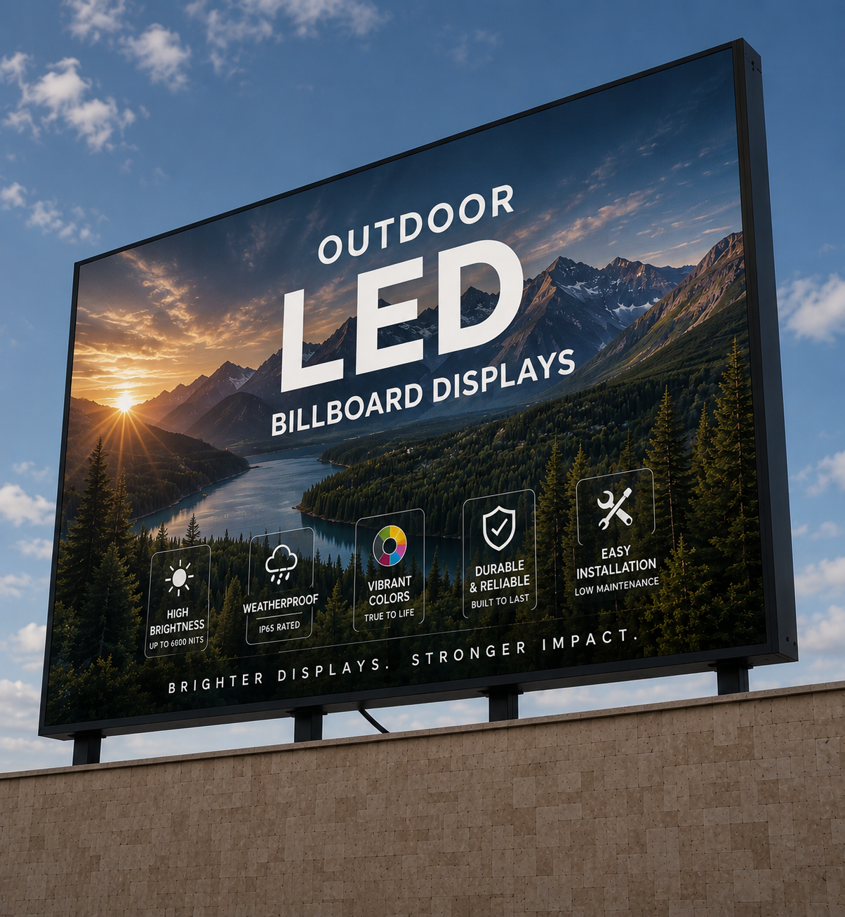 BIG LED – Professional Fixed Outdoor LED Billboard Display with Aluminum Cabinet (1sqm)