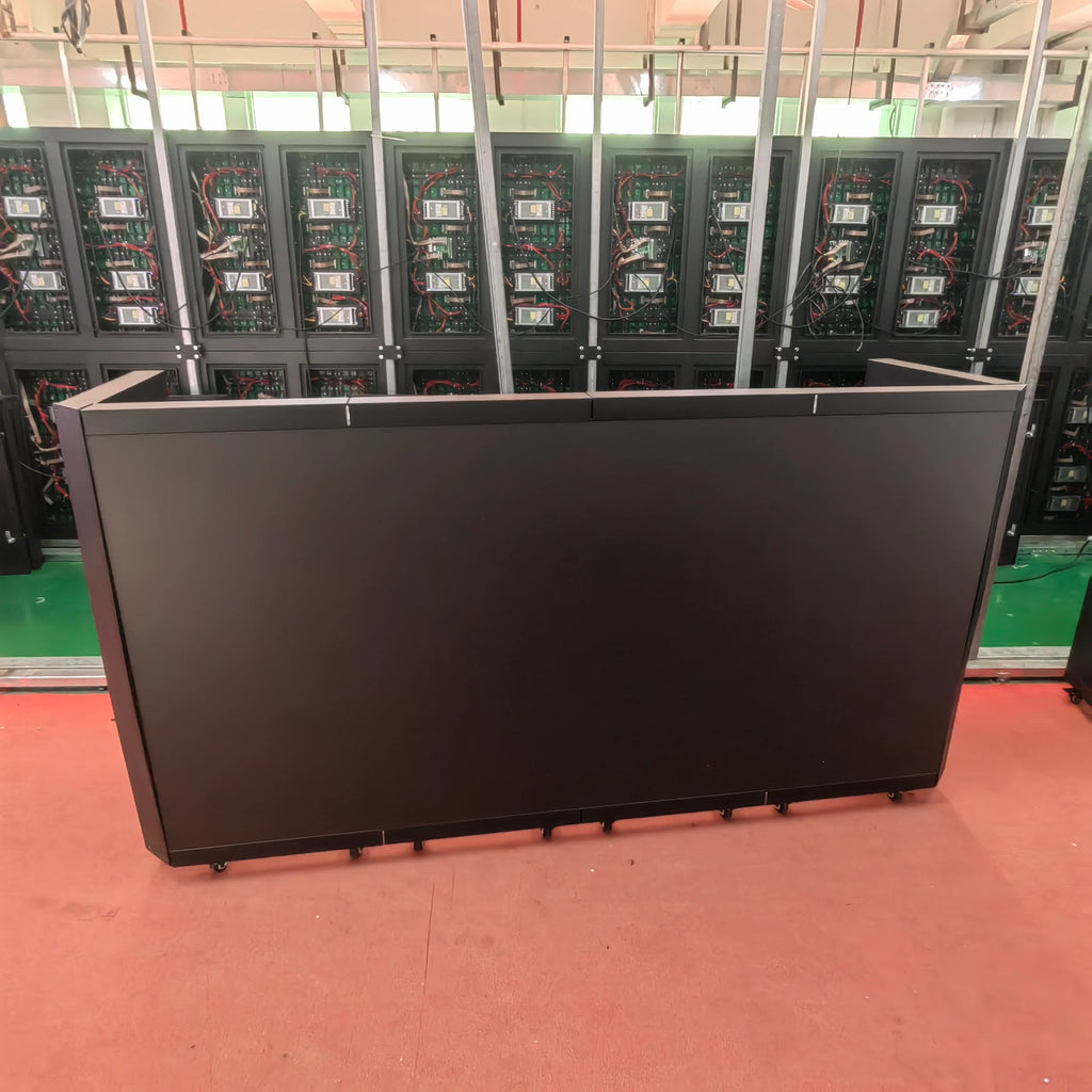Barra de bar móvil con pantalla LED integrada, pantalla plegable portátil para la disposición de la barra.