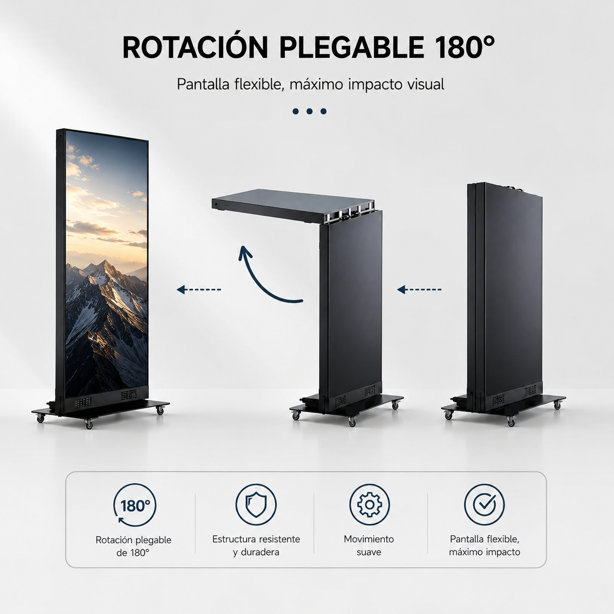 Foldable Poster LED Screen, Indoor Digital LED Totem 192 * 96