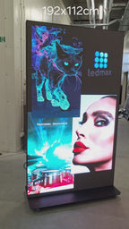 Pantalla LED Totem LED MEGAWALL móvil sobre ruedas