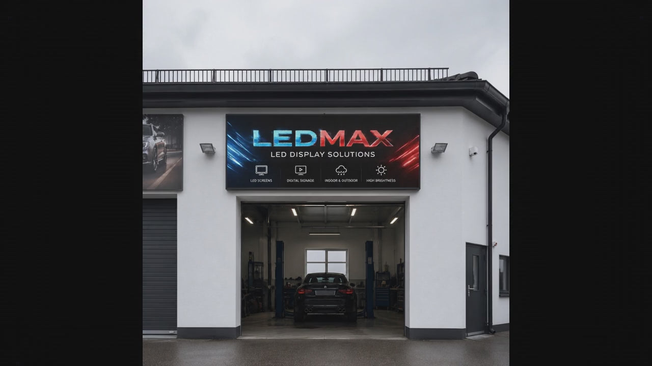 Premium Outdoor LED Billboard Display 320 cm × 128 cm – P5 LED Module with Aluminum Cabinet